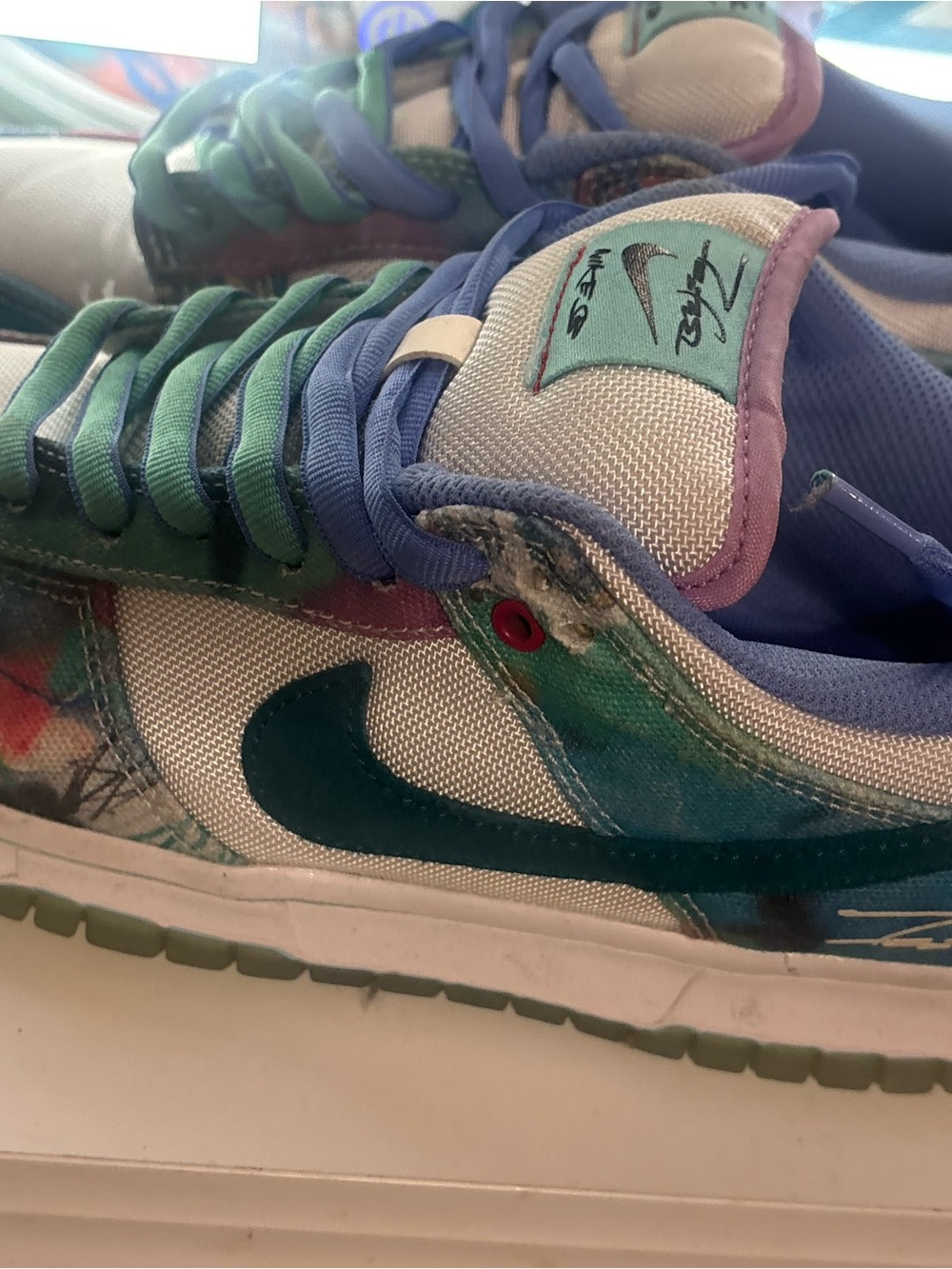 Nike Kids Teal Blue Green Low-Top Sneakers